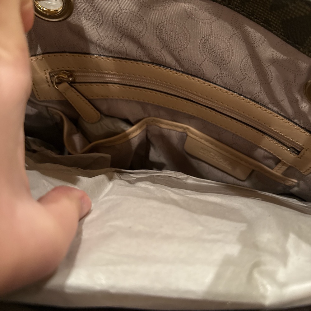 Michael Kors Dark Brown Signature Tote - Picture 5 of 10